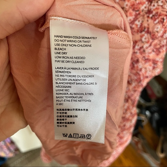 Anthropologie Maeve Pink Floral Ruffle Tiered Tunic Boho Midi Dress - size S - Picture 9 of 10